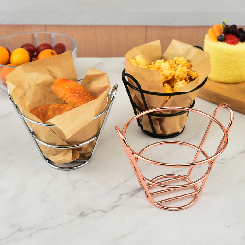 Food Snacks With Iron - Iron small food basket Bar fried