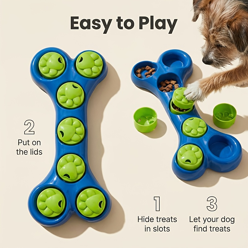 Food Snacks Game - Dog Slow Feeder Toy Bone-Shaped Dog