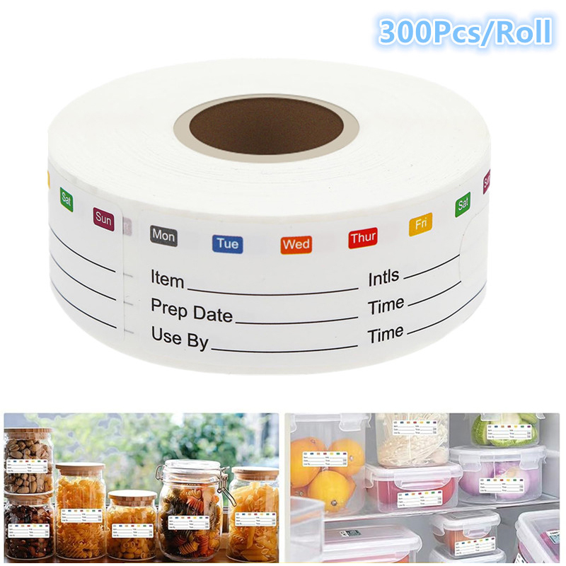 Snacks Food Labels - 300Pcs/Roll Candy Storage Expiration Date Label