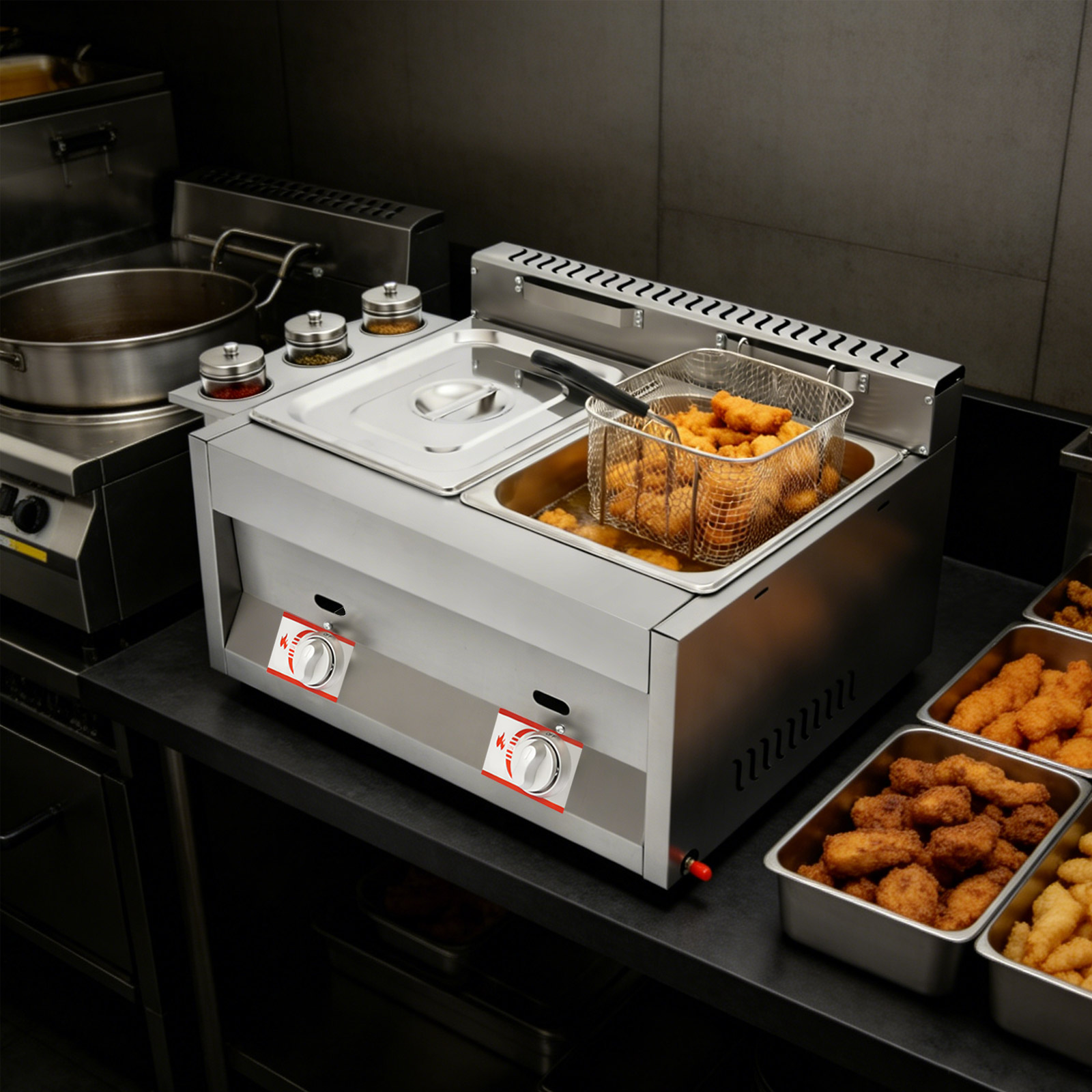 6Lx2 Dual Tank Commercial Gas  - Food Energy Snacks review and price