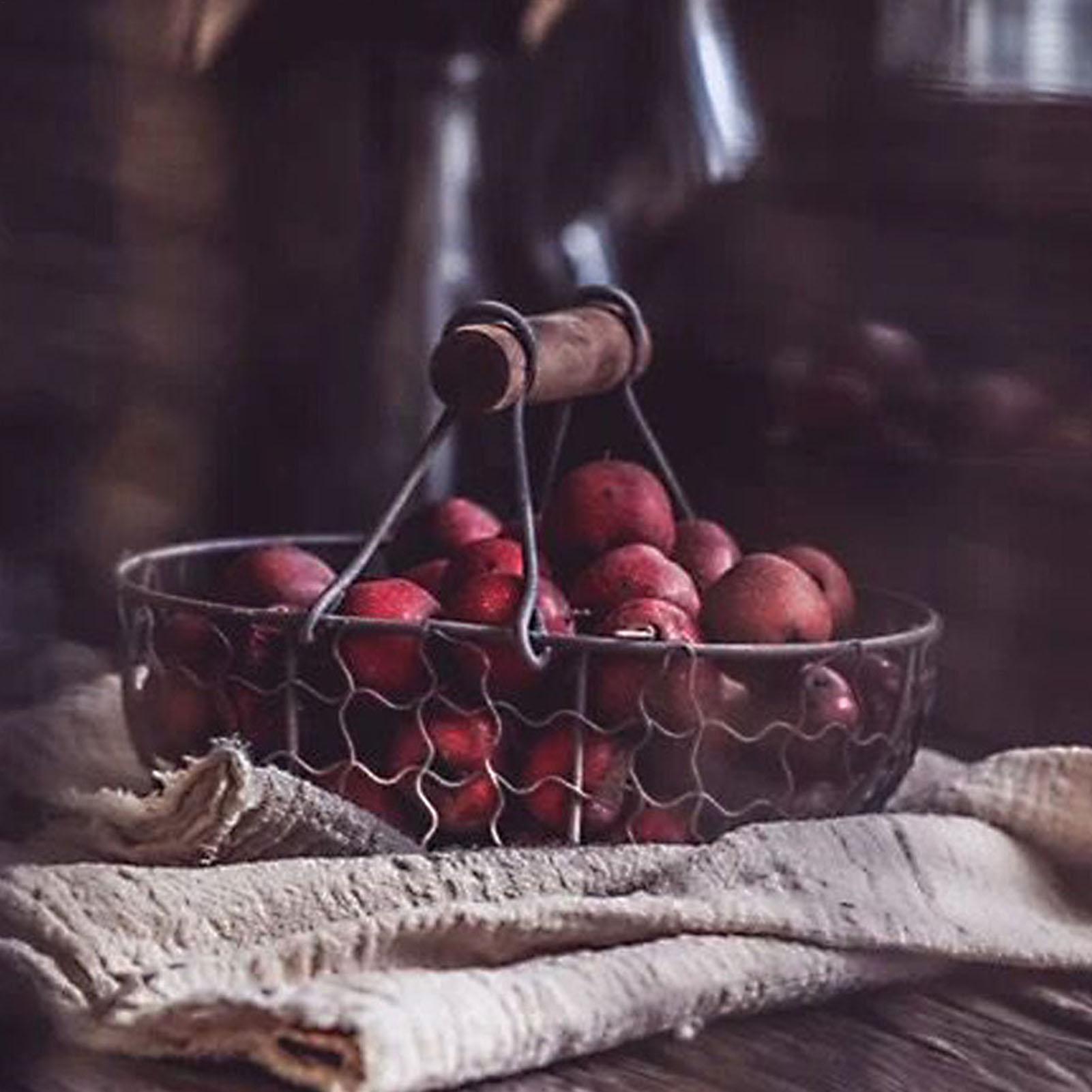 Iron Storage Basket with Woode - Food Snacks With Iron review and price