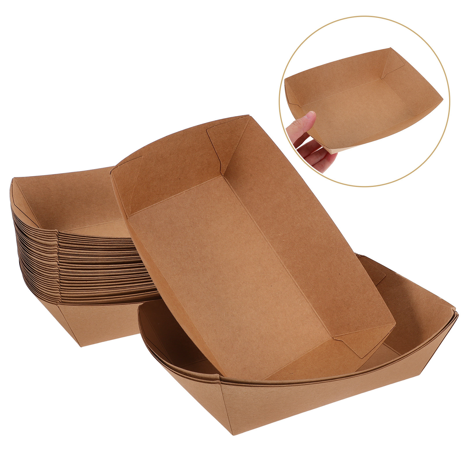 100Pcs Paper Food Tray Hot Dog - Quick Food Snacks review and price