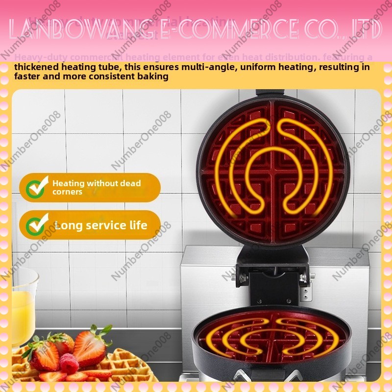 Rotating Waffle Maker Griddle  - Food Snacks With Iron review and price