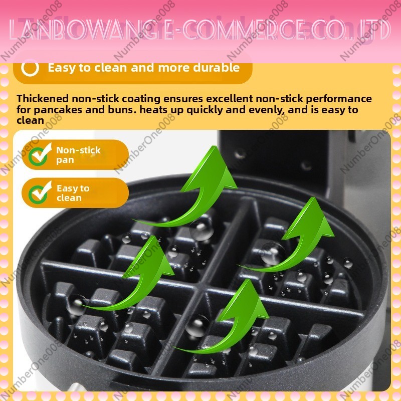 Rotating Waffle Maker Griddle  - Food Snacks With Iron review and price
