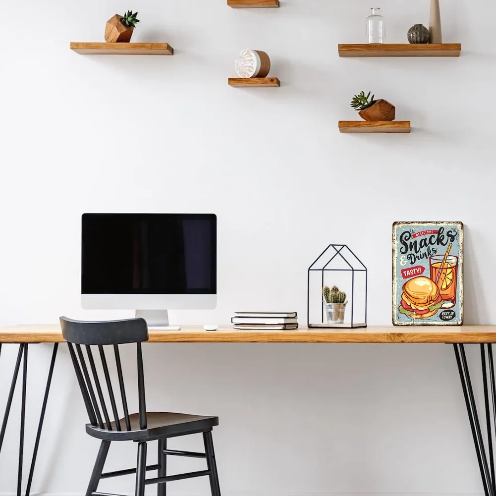 Vintage Food Metal Sign, 12x8  - Food Snacks With Iron review and price