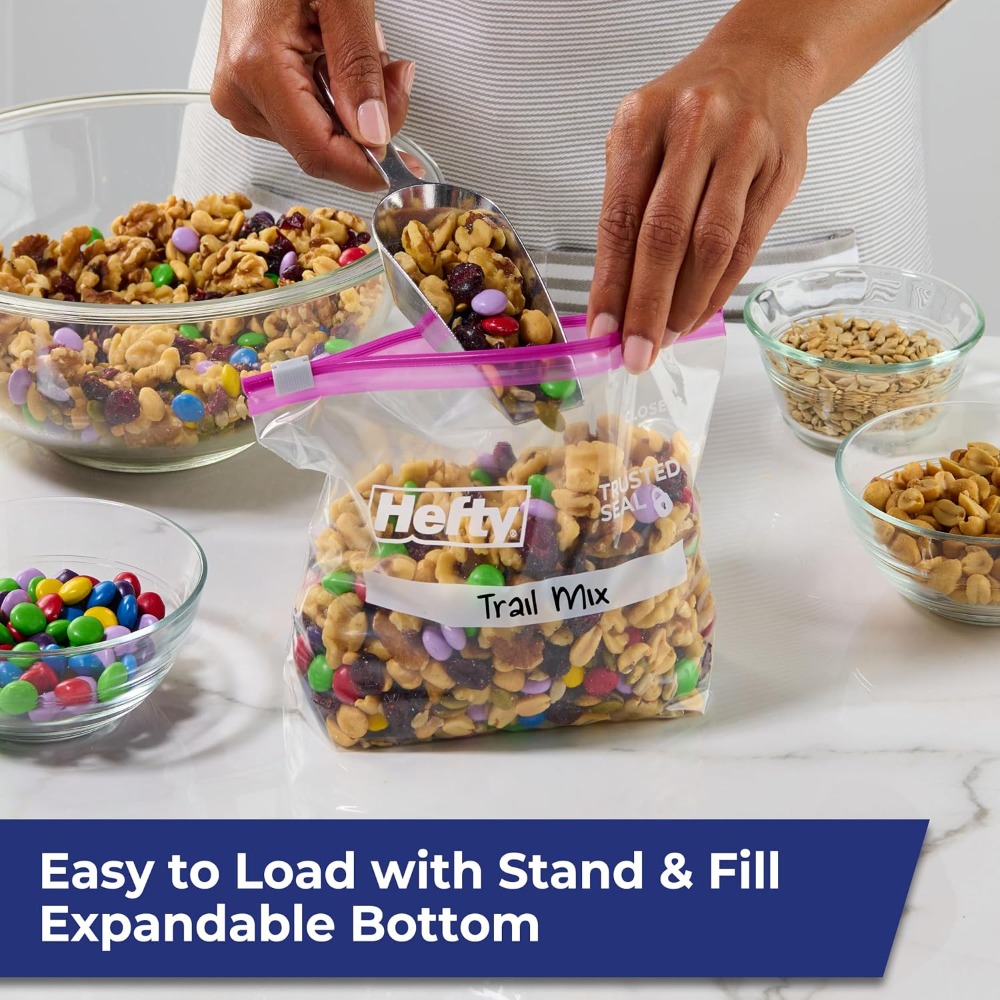 78 Count Quart Slider Storage  - Snacks Food Labels review and price